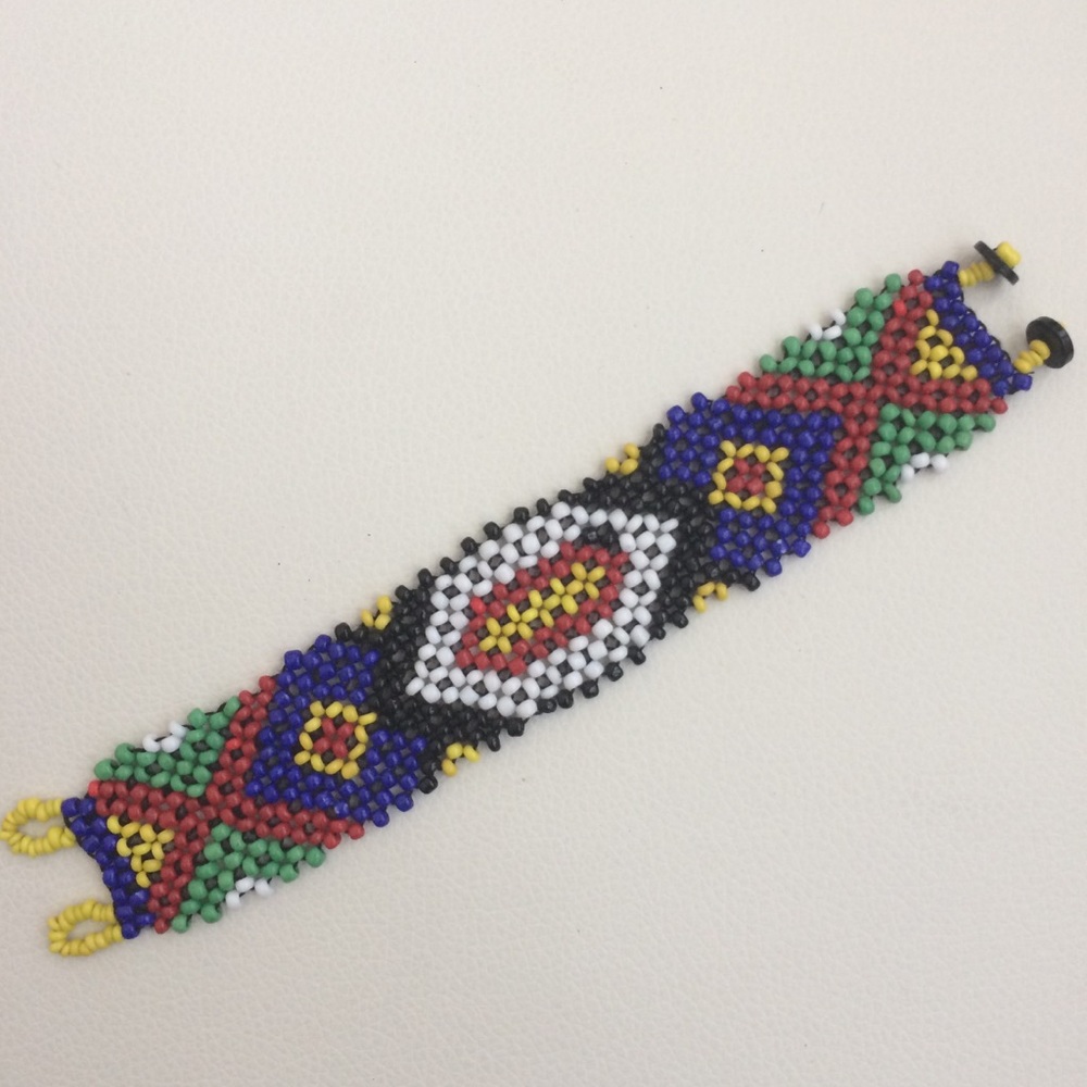 Handmade ethnic tribal beaded bracelet OS